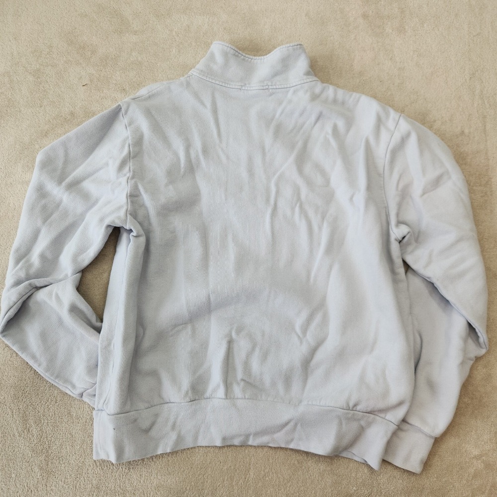 Brandy Melville Powder Blue Quarter Zip Sweatshirt One Size Oversized Y2K Top - Picture 5 of 8